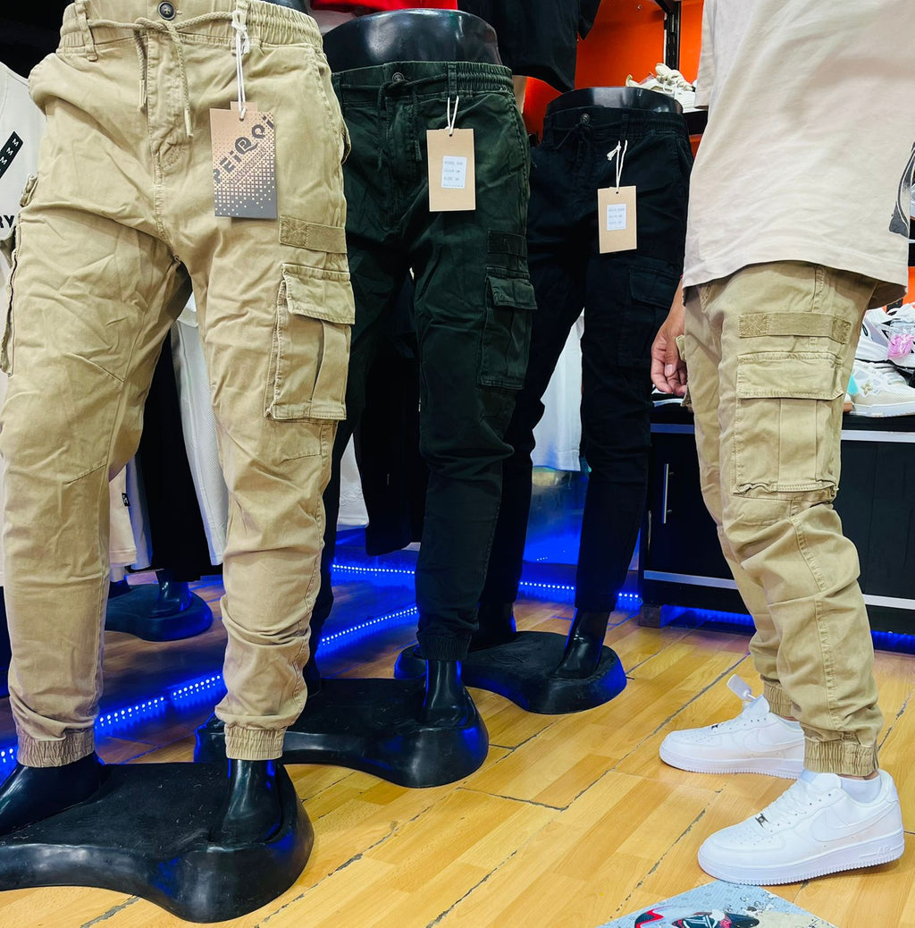 PANTALON JOGGER CARGO EN DRIL