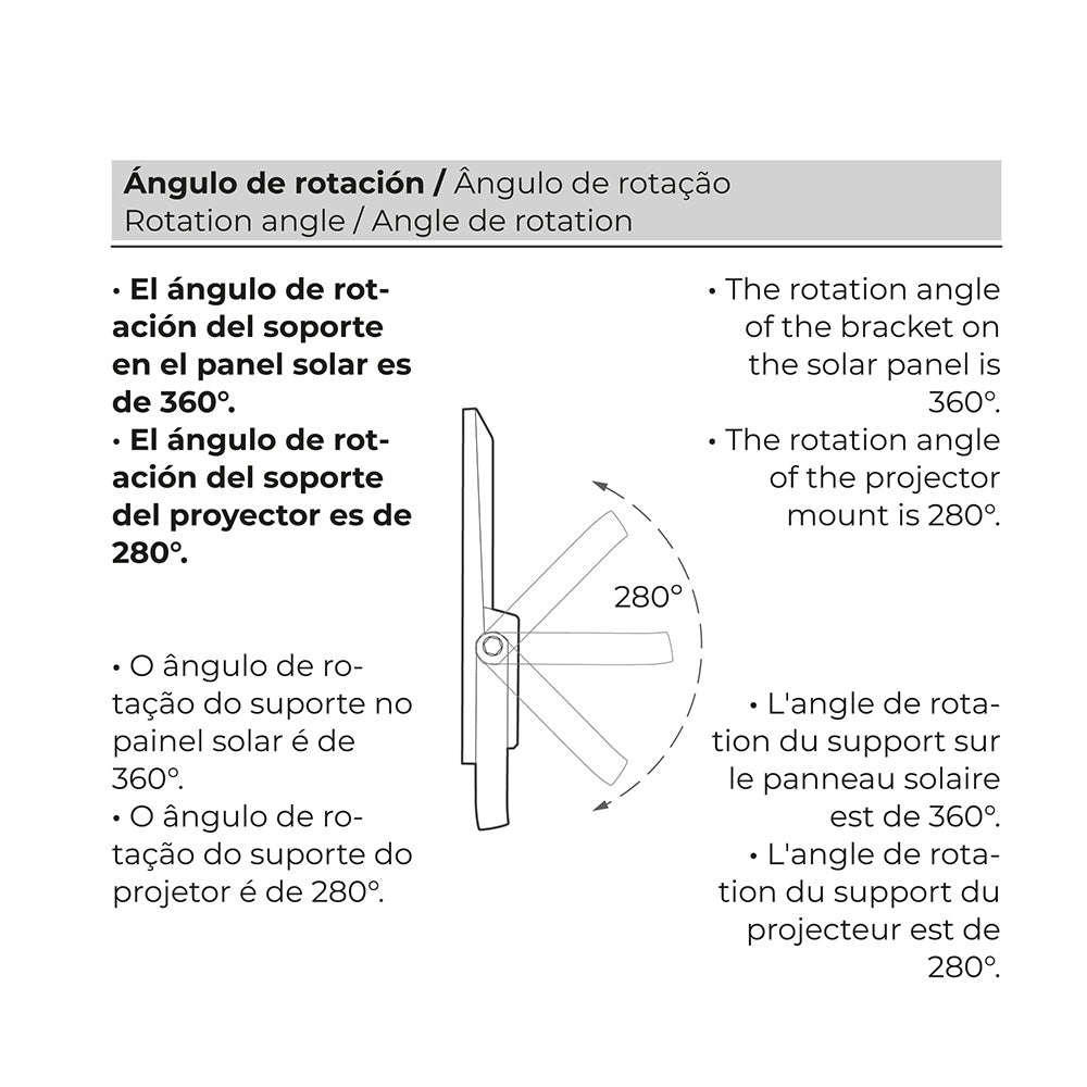 REFLECTOR CON PANEL SOLAR 300W JORTAN